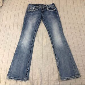Miss Me Jeans - Women’s Slim Boot light wash bedazzled size 26
